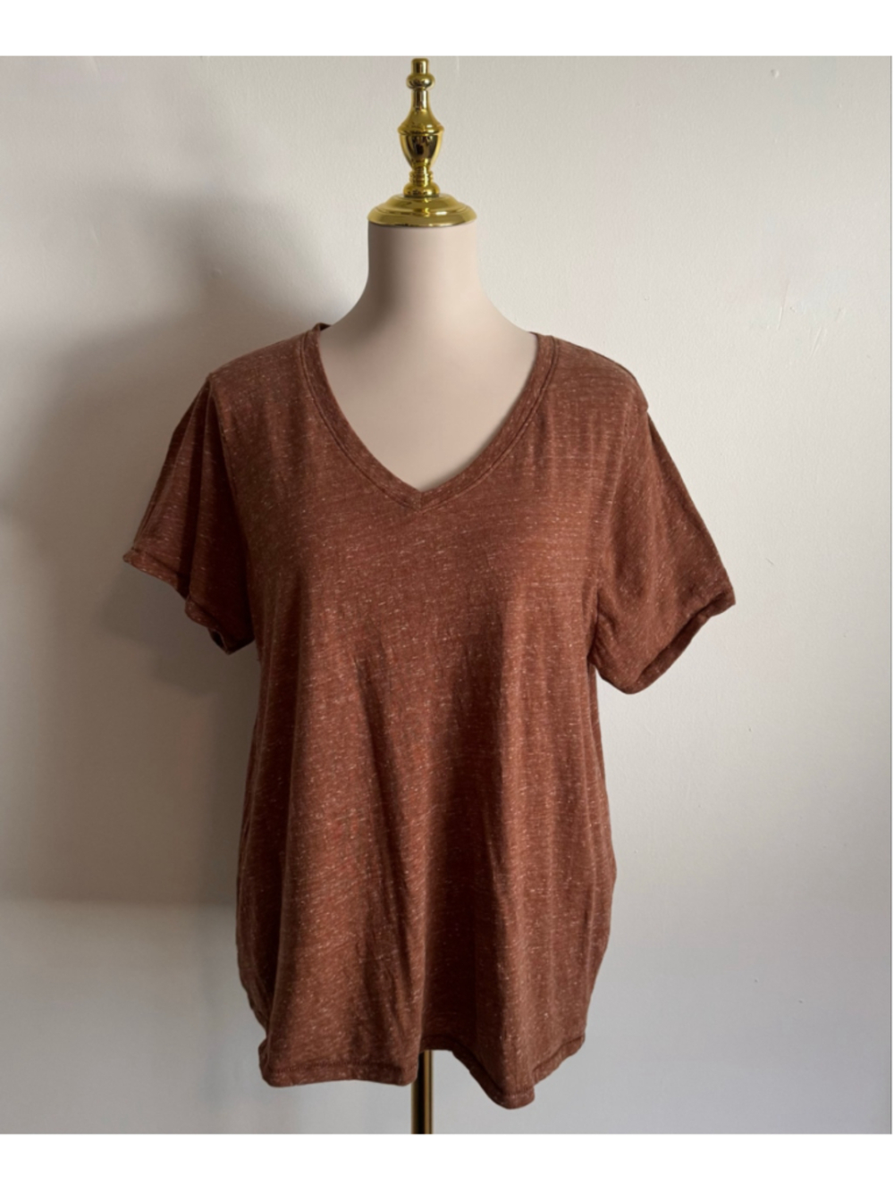 Women's Sonoma Goods for Life V-Neck Tee Brown XL